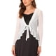 thumbnail image 1 of INSPIRE CHIC Bolero de Malla con Volantes de Manga Larga Casual para Mujer con Lazo XS Blanco, 1 of 6