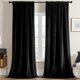 thumbnail image 1 of Cortinas Joydeco de terciopelo negro, 213 cm de largo, 2 paneles de ancho 132 cm, 1 of 8