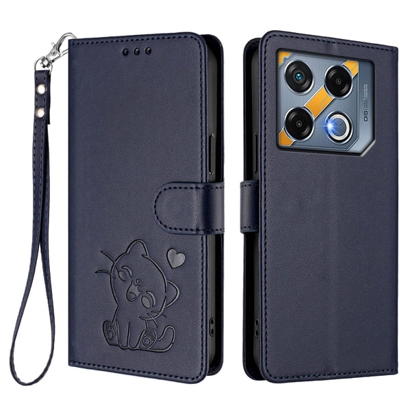 Funda Volteable tipo Billetera con Correa para Infinix GT 20 Pro 5G, Azul