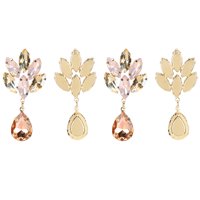 2 Pares De Elegantes Pendientes Colgantes De Aleación Con Forma De Flor De Estilo Vintage Para Mujer