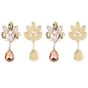 2 Pares De Elegantes Pendientes Colgantes De Aleación Con Forma De Flor De Estilo Vintage Para Mujer