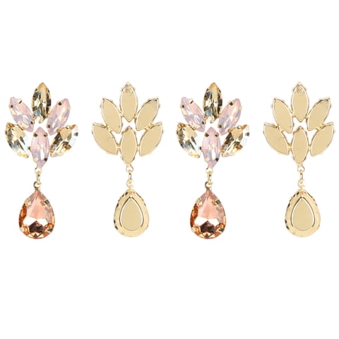 2 Pares De Elegantes Pendientes Colgantes De Aleación Con Forma De Flor De Estilo Vintage Para Mujer