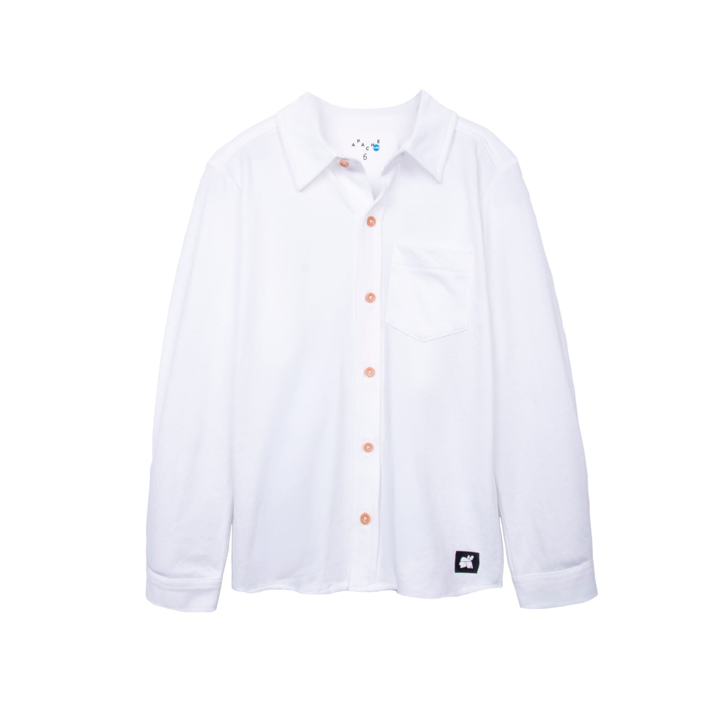 Pillin - Camisa Bebé Niño 100% Algodón Con Bolsillo Delantero Blanco