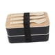 thumbnail image 2 of Caja Para Almuerzo, Contenedor Para Ensalada A Prueba De Fugas, Para Senderismo, Viajes, Escalada, Negro, 2 of 3