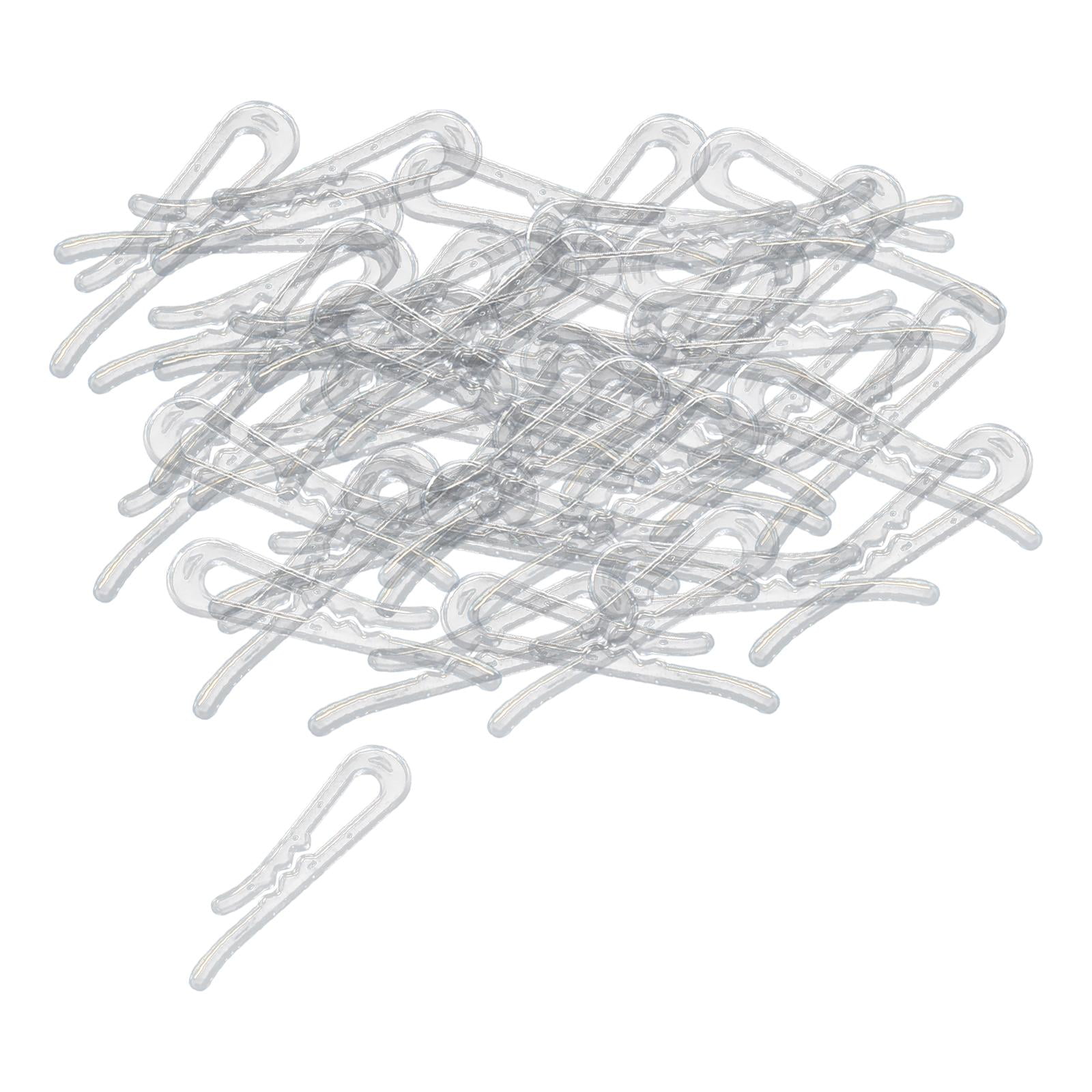 Magideal - 200 Pinzas Transparentes Para Camisa, Pinzas De Transparentes, Pinzas Para Ropa Duraderas, Pinzas Para Ropa En Forma De U Para Suéteres, Abr Diente Cuadrado 40mm