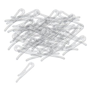 Magideal - 200 Pinzas Transparentes Para Camisa, Pinzas De Transparentes, Pinzas Para Ropa Duraderas, Pinzas Para Ropa En Forma De U Para Suéteres, Abr Diente Cuadrado 40Mm