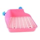 thumbnail image 2 of Caja De Inodoro De Conejo Bandeja Mascotas Hamster Orinal De Interior Entrenador Conejillo De Indias Rosa, 2 of 5