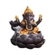 thumbnail image 3 of Quemador De Incienso De Reflujo Conos De Incienso De Cascada Estatua De Lord Ganesha Oro, 3 of 5