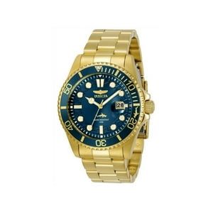 Reloj Quartz Para Hombre Invicta Pro Diver Dial Azul Dorado 30024