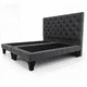 thumbnail image 3 of CAMA KING CAPITONE BASE DIVIDIDA GRIS OSCURO EN FELPA, 3 of 4