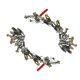 thumbnail image 1 of Rhinestone Ear Cuff Climber Crawler Pendientes Mujer Ear Clip Earring Silver, 1 of 5