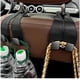 thumbnail image 2 of 2 Pack Ganchos de almacenamiento trasero del asiento del coche - Ganchos de reposacabezas para bolsos y bolsos, universal oculto multifuncional (negro), 2 of 3