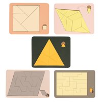 Magideal - Juego De Tangrams De Madera Para Niñas, Juguetes Rompecabezas Geométricos, Regalos De Cumpleaños, Juguetes Montessori Para Niñas, Guardería, Niños En