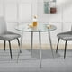 thumbnail image 3 of Mesa Redonda De Vidrio Minimalista 120cm - Estructura Silver Plata, 3 of 3