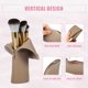 thumbnail image 3 of Bolsa de Brochas de Maquillaje de Silicona Unique Bargains Soporte Vertical para Viajes Estuche Portátil para Brochas de Maquillaje Bolsa Cosmética Marrón, 3 of 7