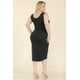 thumbnail image 2 of Saronite Vestido Midi Básico Cruzado sin Mangas con Lazo Frontal, Negro (Talla Grande para Mujer), 2 of 5