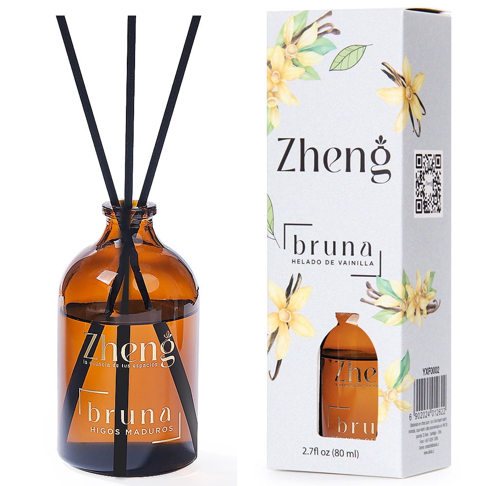 Difusores De Varillas Zheng Bruna Serie 80 Ml Aromas Ambienta Helado De Vainilla Aromatizador