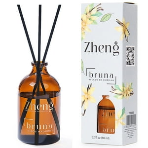 Difusores De Varillas Zheng Bruna Serie 80 Ml Aromas Ambienta Helado De Vainilla Aromatizador