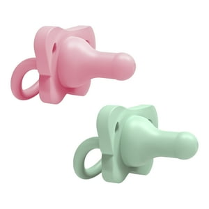 Dr. Brown'S - Chupete Una Sola Pieza 2Un 0-6M Rosado Y Verde