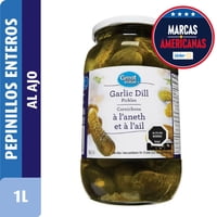Pepinillos Enteros Al Ajo Drenado 590 G - Neto 1065 G Great Value