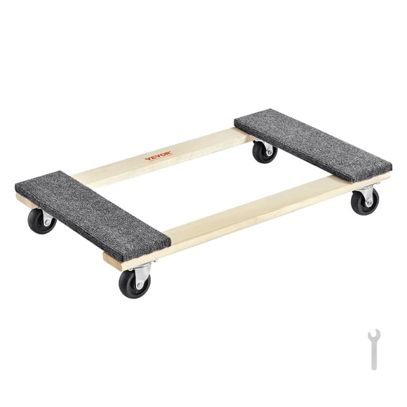 Dolly VEVOR para mudanzas de muebles, madera dura, 30 x 18 cm, giratoria de 4 x 3