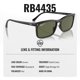 thumbnail image 5 of Gafas de sol Ray‑Ban RB4435 rectangulares negro/verde – Kit, 5 of 7