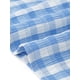 thumbnail image 5 of Agnes Orinda Blusa de Mujer Talla Grande de los Años 50 Cuadros Gingham Cuello Redondo Mangas Cortas Acampanadas Blusa de Verano Babydoll Tallas Grandes 2X Azul, 5 of 6