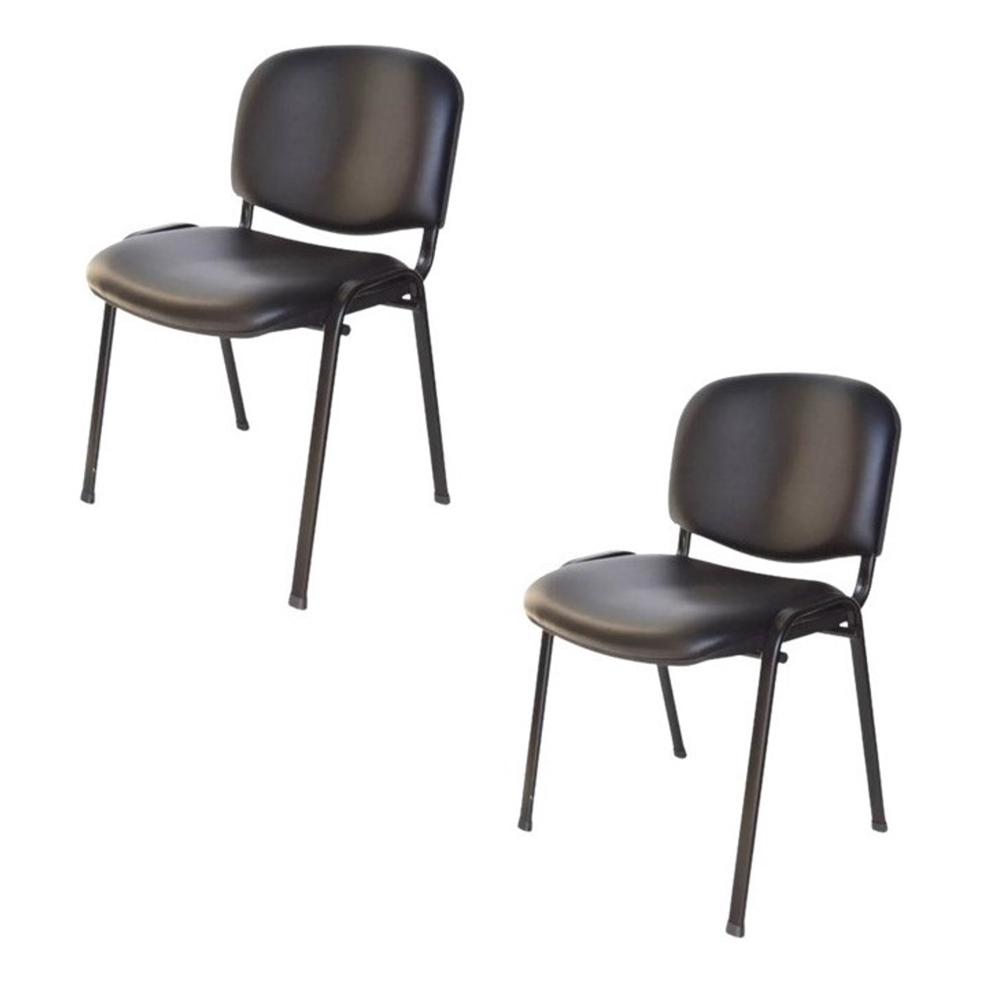 Modernismo - Pack 2 Sillas Visita Iso Tapizada Ecocuero Recepción Cacino