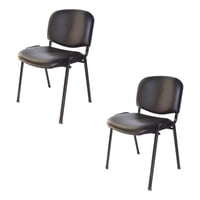 Modernismo - Pack 2 Sillas Visita Iso Tapizada Ecocuero Recepción Cacino