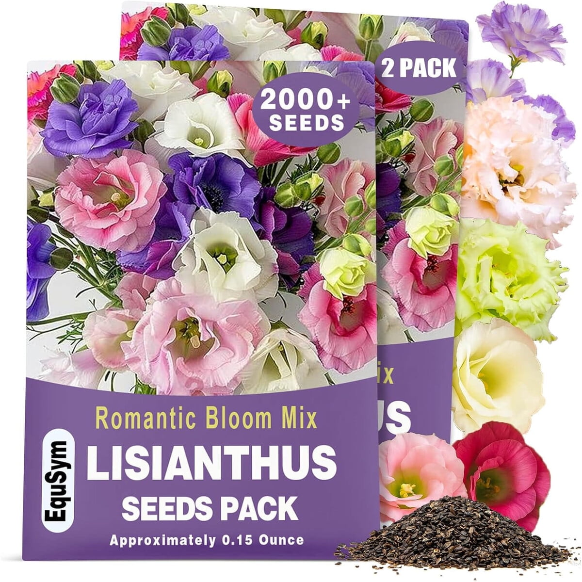 Semillas Lisianthus EquSym 2000 Pack Colores Mixtos Perennes