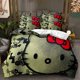 thumbnail image 1 of Hello_Kitty 3 Pcs Comforter Set with 2 Pillowcases,Halloween Christmas Hello_Kitty Bedding Set Sheet Set for Kids Adults,All Season Lightweight, 1 of 5