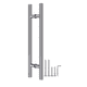 thumbnail image 1 of Manillon Doble Acero Inoxidable 100 Cm Para Puerta Madera Plateado, 1 of 3