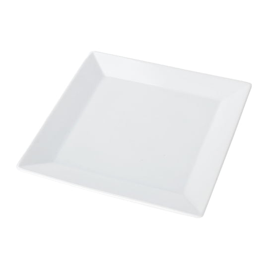 Plato Cuadrado Mediano Granel 1 Pieza Blanco Loza 1 Un Mainstays