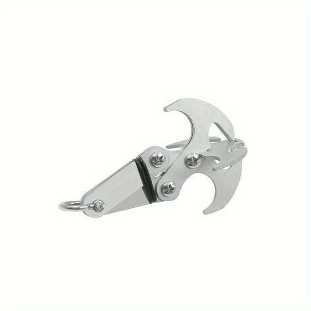 1pc Grappling Hook Folding Claw Folding Grappling Hook Stainless Steel Climbing Claws Multifunctional Gravity Hook Tool For Camping Hiking