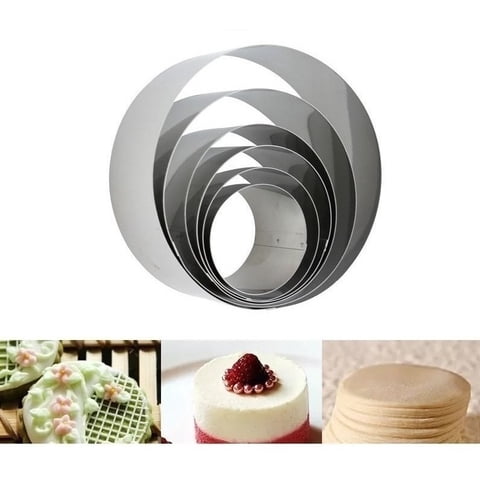 Genérico - X6 Moldes De Galletas Cortador Galletas Molde Timbal Redondo