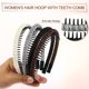 thumbnail image 4 of Unique Bargains 4 piezas de diademas con peine de dientes Color sólido Bandas para el cabello antideslizantes Accesorios para el cabello Negro Beige Marrón Oscuro Gris, 4 of 7