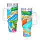 thumbnail image 4 of Gummy Bear y Amigos Vaso aislado de acero inoxidable con asa, diseño temático, regalo para familia, amigos y fans; incluye pajita y encaja en el portavasos estándar, 40 oz, 4 of 6
