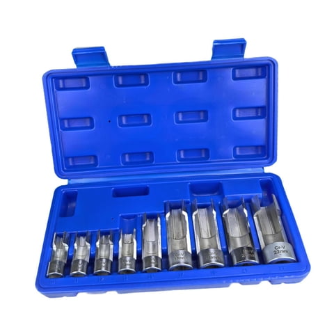 Ioensy - Juego De 9 Piezas De Vasos Para Sensores De Oxígeno, Vasos Para Tuercas Universales, Llaves Para Reparación De Automóviles