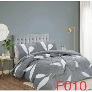 Mundo Shopping - Cobertor Plush Con Chiporro 2 Plazas Color Gris Con Diseño