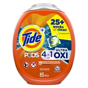 Detergente Para Ropa Tide Pods Liquid 4 En 1 Ultra Oxi 85 Paquetes