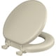 thumbnail image 1 of Asiento de inodoro Mayfair, acolchado, acolchado, de vinilo suave sobre madera, 1 of 8