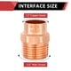 thumbnail image 2 of Adaptador macho de cobre EFIELD de 1/2 pulgada C x MIP (paquete de 10), 2 of 6