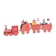 thumbnail image 3 of Lote 4 Decoración De Trenes De Navidad Mini Tren De Madera Juguetes De Regalo Para Niños Para Fiesta Rojo, 3 of 5