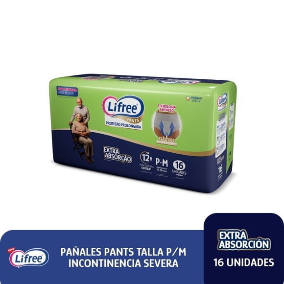 Pañales Pants LIFREE Extra Absorción (P/M) 16 u.