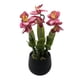 thumbnail image 2 of Planta Artificial Orquidea Rosada Decorativa Macetero Loza, 2 of 5