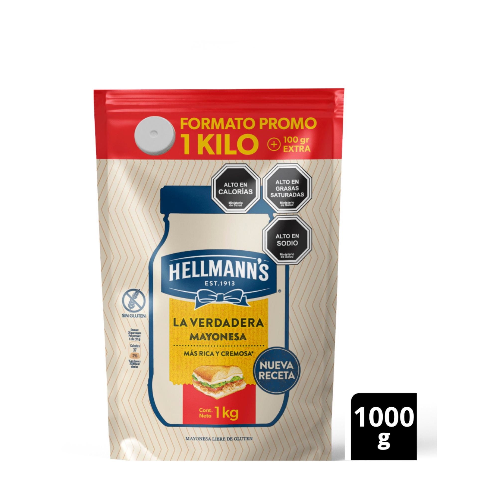 Mayonesa Regular Doypack 1 kg Hellmanns