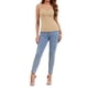 thumbnail image 2 of INSPIRE CHIC Tops de Tirantes para Mujer Regreso a Clases Cuello en V Térmico con Sujetador Incorporado Camiseta Interior Cálida Capa Base M Marrón Claro, 2 of 5