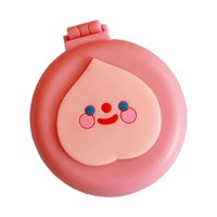Ioensy - Espejo Pequeño Con Cepillo Espejo De Viaje Portátil Cepillos Para El Cabello Para Niñas Adultos Melocotón