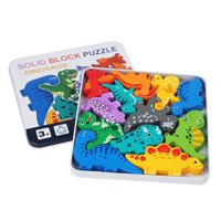 Bothyi - Rompecabezas De Dibujos Animados En 3D, Juguete De Aprendizaje Preescolar Para Niños En Edad Preescolar, Dinosaurio