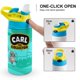 thumbnail image 4 of Carl el coleccionista Botella de Agua con Tapa Pop Top de Un Toque, Acero Inoxidable, a Prueba de Fugas, para Deportes, Botella Infantil azul 12 oz, 4 of 6